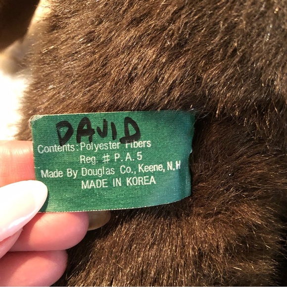 LL Bean vintage dark brown teddy bear not jointed great condition washable 16” - Picture 6 of 7